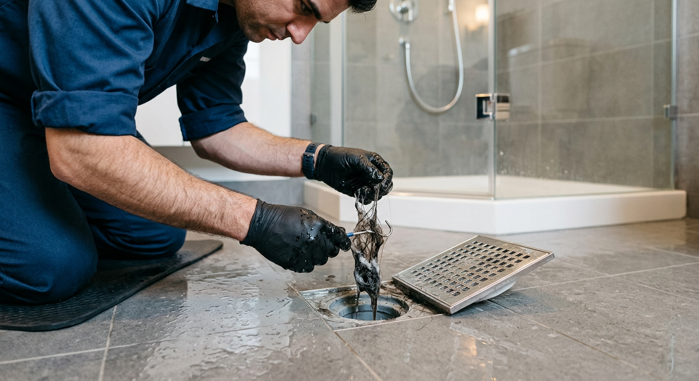 Débouchage de douche bouchée par un plombier à Meaux