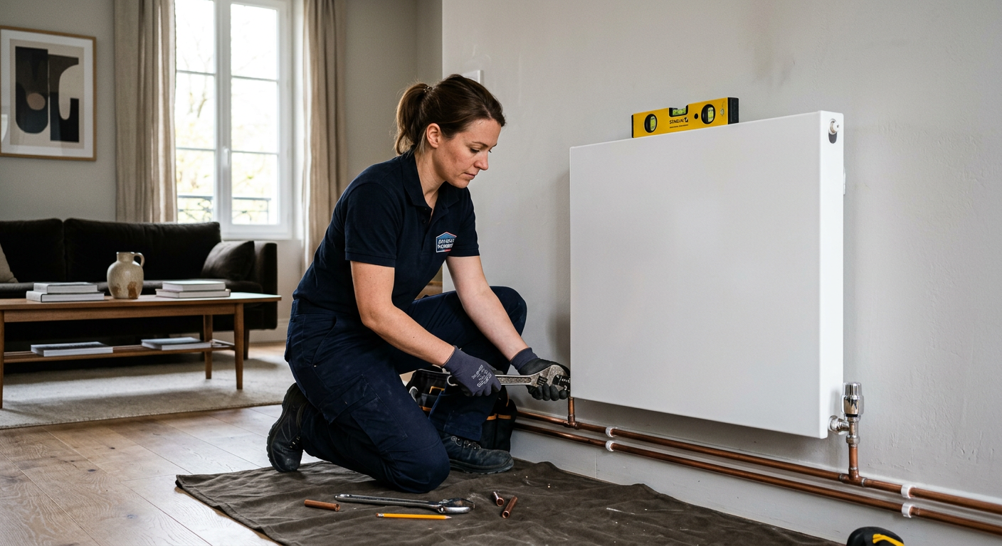 Installation de radiateur et robinet thermostatique à Meaux