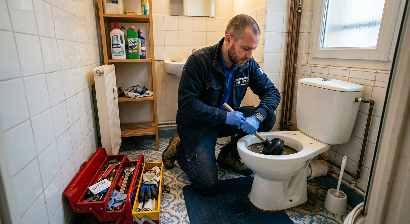 Intervention urgente WC bouché par un plombier à Meaux
